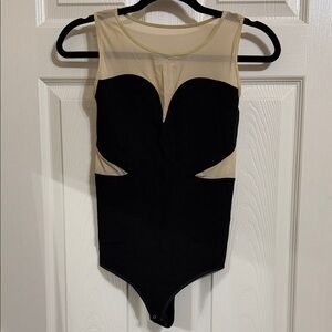 FP Movement by Free People Black and Cream Bodysuit NEW